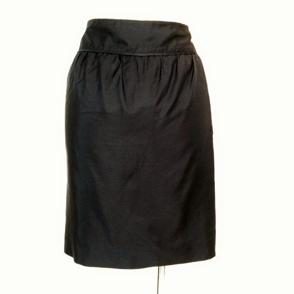 Prada Black Silk Taffeta Straight Skirt Wrap - Picture 6 of 7